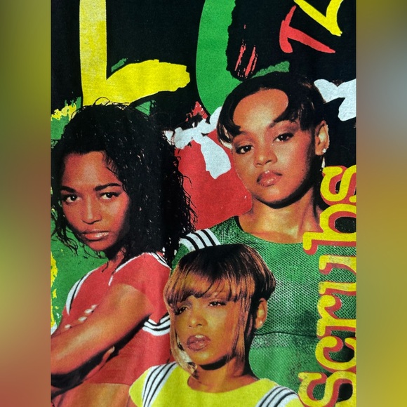 TLC Girl Group Black T-Shirt Cotton Full Size Unisex S Music 90’s Retro Band Tee - Picture 2 of 7